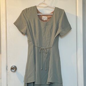 Chic Olive Green Short Sleeve Dress